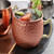 Moscow Mule Copper Mugs - 550ml Hammered Stainless Steel Cocktail Cups with Handles for Chilled Drinks, Bar - 4-Pack 