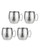 Moscow Mule Copper Mugs - 550ml Hammered Stainless Steel Cocktail Cups with Handles for Chilled Drinks, Bar - 4-Pack
