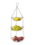 3-Tier Hanging Fruit Basket Vertical Storage Solution for Organized Kitchen Countertops & Easy Produce Access