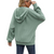 Women's Drawstring Hoodie Zipper Sweatshirt 
