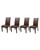 Vegan Leather Dining Chair Covers Waterproof & Stretchable PU Protector Slipcovers for Seat Cushion