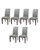 Vegan Leather Dining Chair Covers Waterproof & Stretchable PU Protector Slipcovers for Seat Cushion