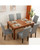 Vegan Leather Dining Chair Covers Waterproof & Stretchable PU Protector Slipcovers for Seat Cushion