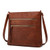 Vegan Leather Crossbody Bag – Big Capacity Shoulder Purse with Tassel Zipper & Adjustable Strap