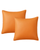 Outdoor Waterproof Pillow Covers - Durable Weatherproof Cushion Shells with Concealed Zipper - 2 Pack