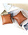 Vegan Leather Throw Pillow Covers, Premium Soft Faux Leather 45x45cm Square Cushion Cases with Hidden Zipper - 2 Pack
