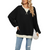 Women Casual Loose Contrast Colour Jumper