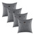 3 Button Flax Throw Pillow Cover - 4 Packs