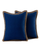 Thread Stitched Edges Throw Pillow Covers Modern Square Cushion Cases with Invisible Zipper Decor - 2 Pack