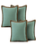 Thread Stitched Edges Throw Pillow Covers Modern Square Cushion Cases with Invisible Zipper Decor - 4 Pack