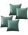 Outdoor Waterproof Pillow Covers - Durable Weatherproof Cushion Shells with Concealed Zipper - 4 Pack