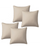 Outdoor Waterproof Pillow Covers - Durable Weatherproof Cushion Shells with Concealed Zipper - 4 Pack