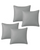 Outdoor Waterproof Pillow Covers - Durable Weatherproof Cushion Shells with Concealed Zipper - 4 Pack
