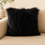 Fuzzy Throw Bed Pillow Covers - Soft Plush Fleece Faux Fur Decorative Cushion Cases for Couch - 2 Pack