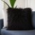 Fuzzy Throw Bed Pillow Covers - Soft Plush Fleece Faux Fur Decorative Cushion Cases for Couch - 2 Pack