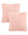 Fuzzy Throw Bed Pillow Covers - Soft Plush Fleece Faux Fur Decorative Cushion Cases for Couch - 2 Pack