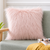 Fuzzy Throw Bed Pillow Covers - Soft Plush Fleece Faux Fur Decorative Cushion Cases for Couch - 2 Pack