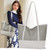 Vegan Leather & Waterproof Oxford Tote Bag – Large Capacity Shoulder Handbag for Work, Travel & Gym