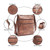 Vegan Leather Shoulder Bag – 3-Zipper Multi-Pocket Crossbody Purse with Adjustable Strap & Secure Storage
