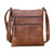 Vegan Leather Shoulder Bag – 3-Zipper Multi-Pocket Crossbody Purse with Adjustable Strap & Secure Storage