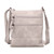 Vegan Leather Shoulder Bag – 3-Zipper Multi-Pocket Crossbody Purse with Adjustable Strap & Secure Storage