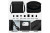 Vegan Leather Double Side Zipper Tote Bag, Set of 3pcs