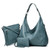 Vegan Leather Tote Bag Set – 3-Piece Shoulder Handbag, Messenger Bag & Wallet with Double Side Zippers