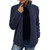 Ladies  Stand-Up Collar Fleece Zipper Coat