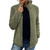 Ladies  Stand-Up Collar Fleece Zipper Coat