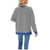 Stripe Side Split Loose Casual Design Neck Jumper