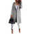 Double Pocket Faux Wool Long Jacket