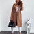 Double Pocket Faux Wool Long Jacket