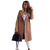 Double Pocket Faux Wool Long Jacket