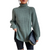 Side Split Turtleneck Sweater
