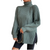 Side Split Turtleneck Sweater