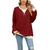 Women Casual Loose Contrast Colour Jumper
