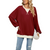Women Casual Loose Contrast Colour Jumper