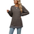 Stripe Side Split Loose Casual Jumper
