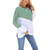 Side Split Loose Casual Stripe Joint Jumper