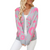 Women's V Neck Jacquard Weave Cardigans with Buttons