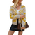 Women's V Neck Jacquard Weave Cardigans with Buttons