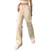 Denim Semi-Elastic Design Cargo Pants