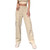 Denim Semi-Elastic Design Cargo Pants