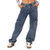 Denim Semi-Elastic Design Cargo Pants