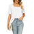 Solid Colour Square Neck Puffed Sleeve Tops