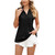 Womens Sleeveless Front Pleated Tank Top