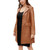 Vegan Leather Lapel Long Jacket