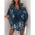 Ladies  Strappy Printed Dolman Sleeves Beach Dress