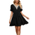 Jacquard Hairball Lace Neck Short Dress