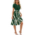 Ripple Printed Bandage Short Sleeves Dresses